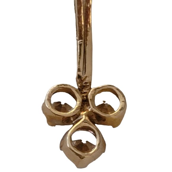 14K Yellow Gold CZ Cubic Zirconia Cluster Pendant E138 - Picture 5 of 9